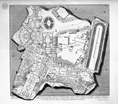 Map of the Roman Forum by Giovanni Battista Piranesi